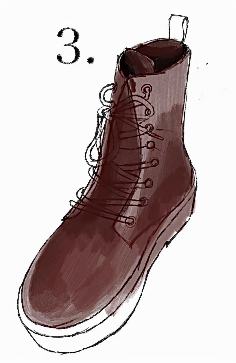板绘靴子质感不会画简单搞定厚涂皮靴皮鞋画法步骤教学
