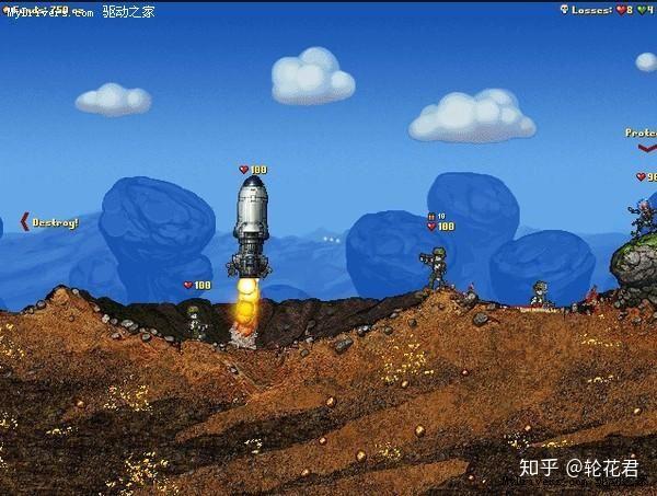 有一款国外的游戏2d平面主要是保护大脑抵抗敌人