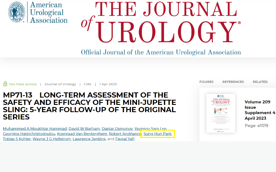 【AUA（美国泌尿科学会）：The Journal Of Urology（泌尿科学刊），2023年，摘要】阴茎假体手术｜人工海绵体｜人工阴茎 ...