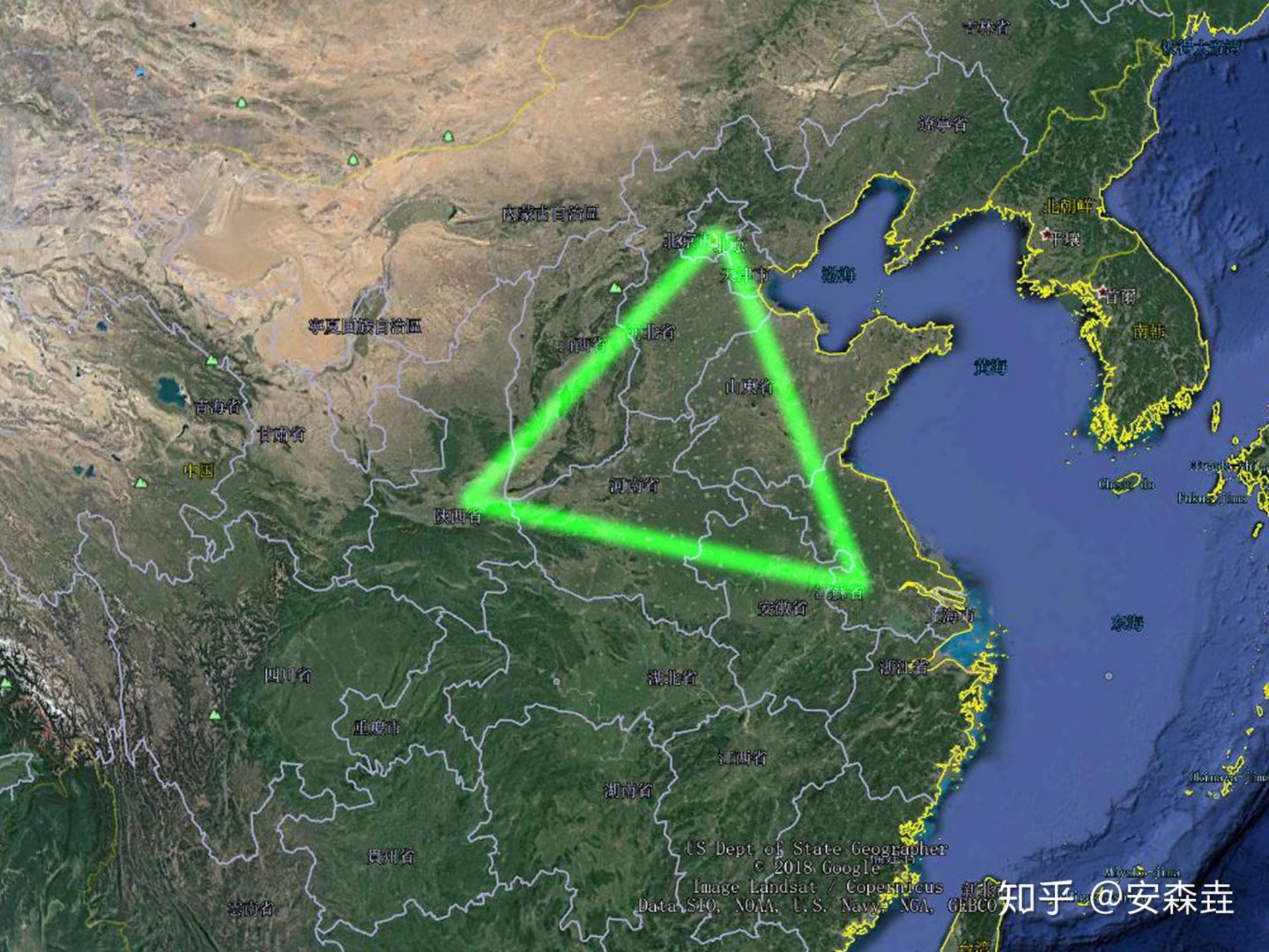图 19:我们在中国「北方」画上一个三角形 图 19:我们在中国「北方」画上一个三角形