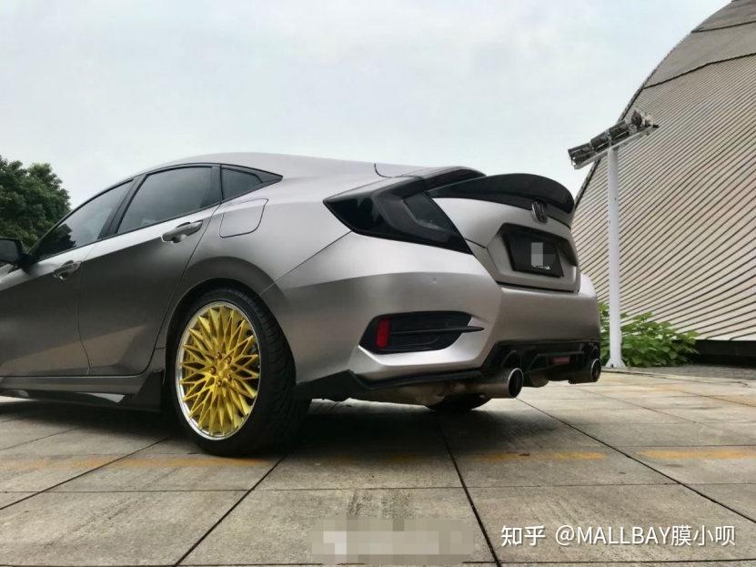 膜呗改色案例本田思域改色战斗灰年轻的一笔有没有