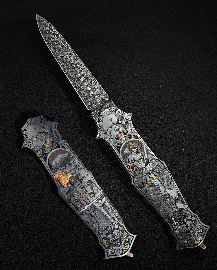 《罗马斗兽场》奥斯本使用了好友乔经常使用的经典复古匕首折刀款刀柄