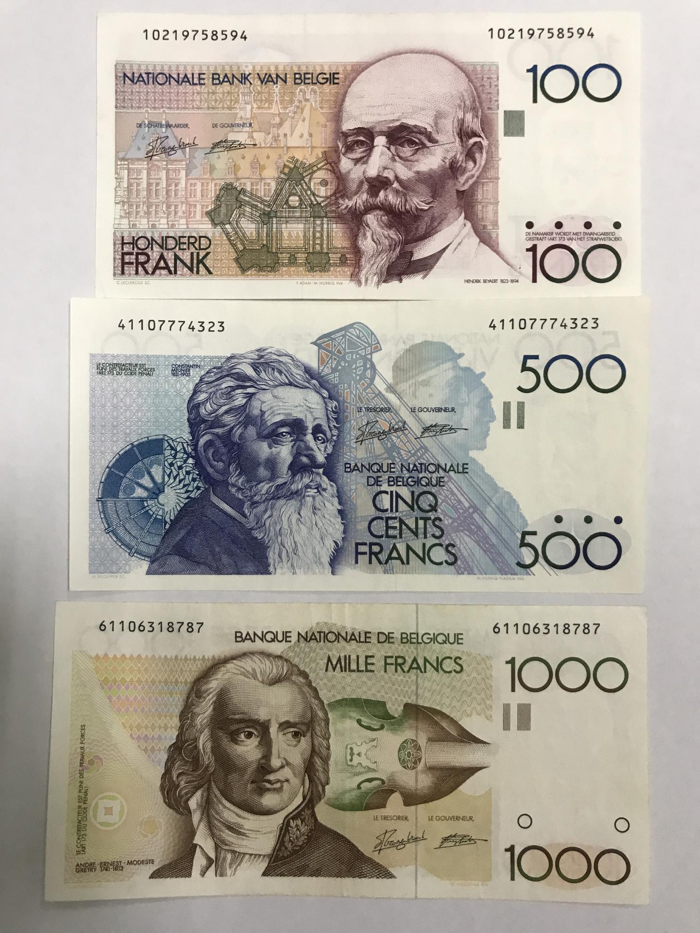 欧元区系列～1～比利时法郎纸币- 知乎