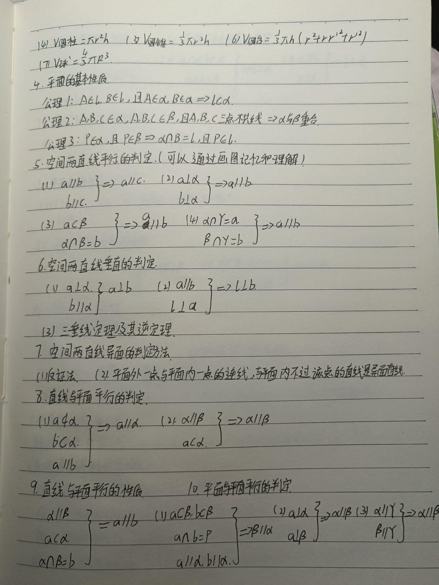史上最全的高中数学公式总结纯手写