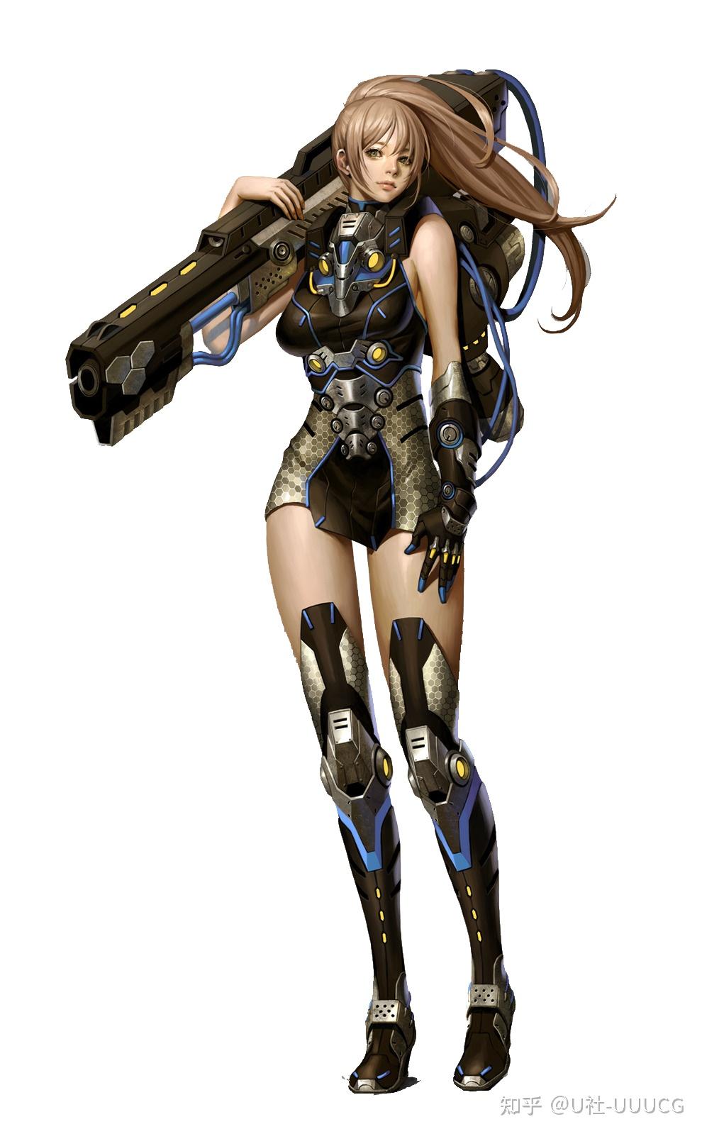 科幻风格高清cg科幻机械载具武器战争机甲游戏原画设计1645p原画素材