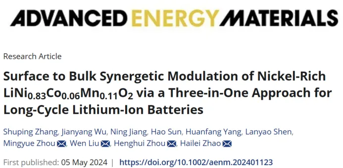 11o2 安徽吸收谱RapidXAFS助力高镍正极表征,科研成果发表于《Advanced Energy Materials》 - 知乎