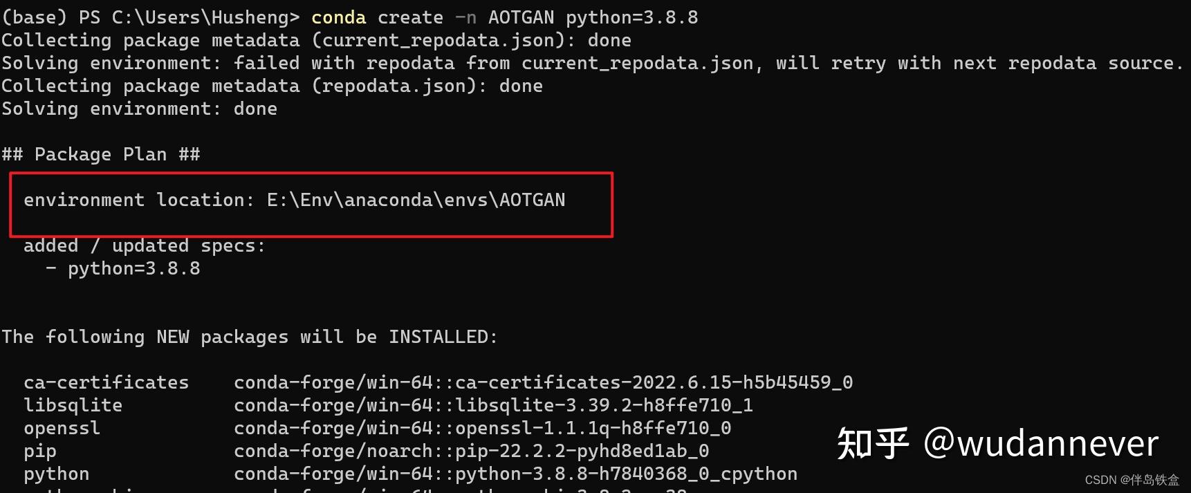 Anaconda envs c d 