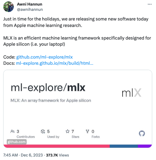 从头造轮子 or 重复造轮子?苹果开源 MLX,为自家芯片专属定制机器学习框架 - 知乎