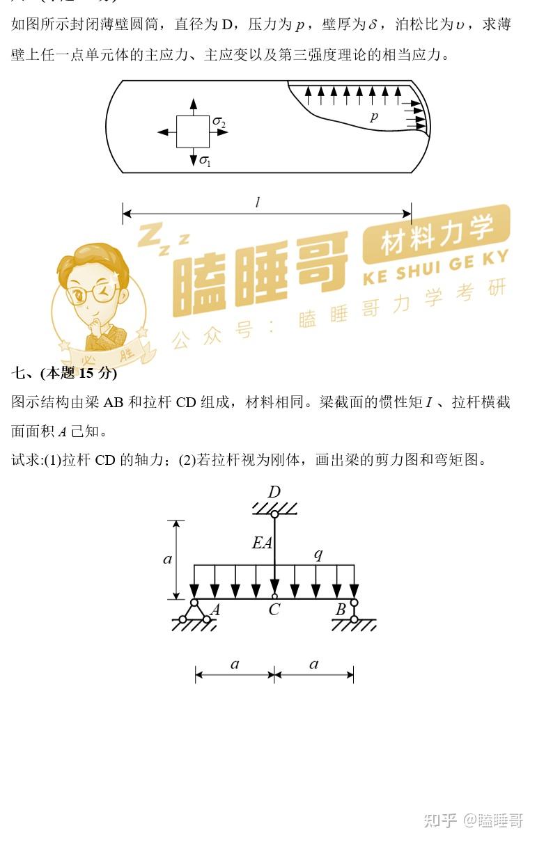 真题分享—广西大学844材料力学 - 知乎