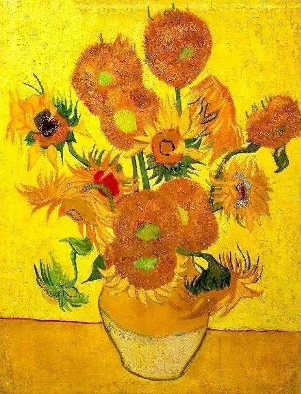 梵高:《向日葵》/01/比如近年来被时尚界推崇的莫兰迪色系的就是画家