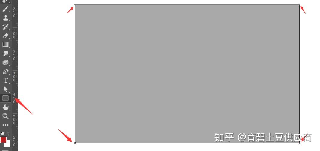 ps怎么让四个锚点在四个角上