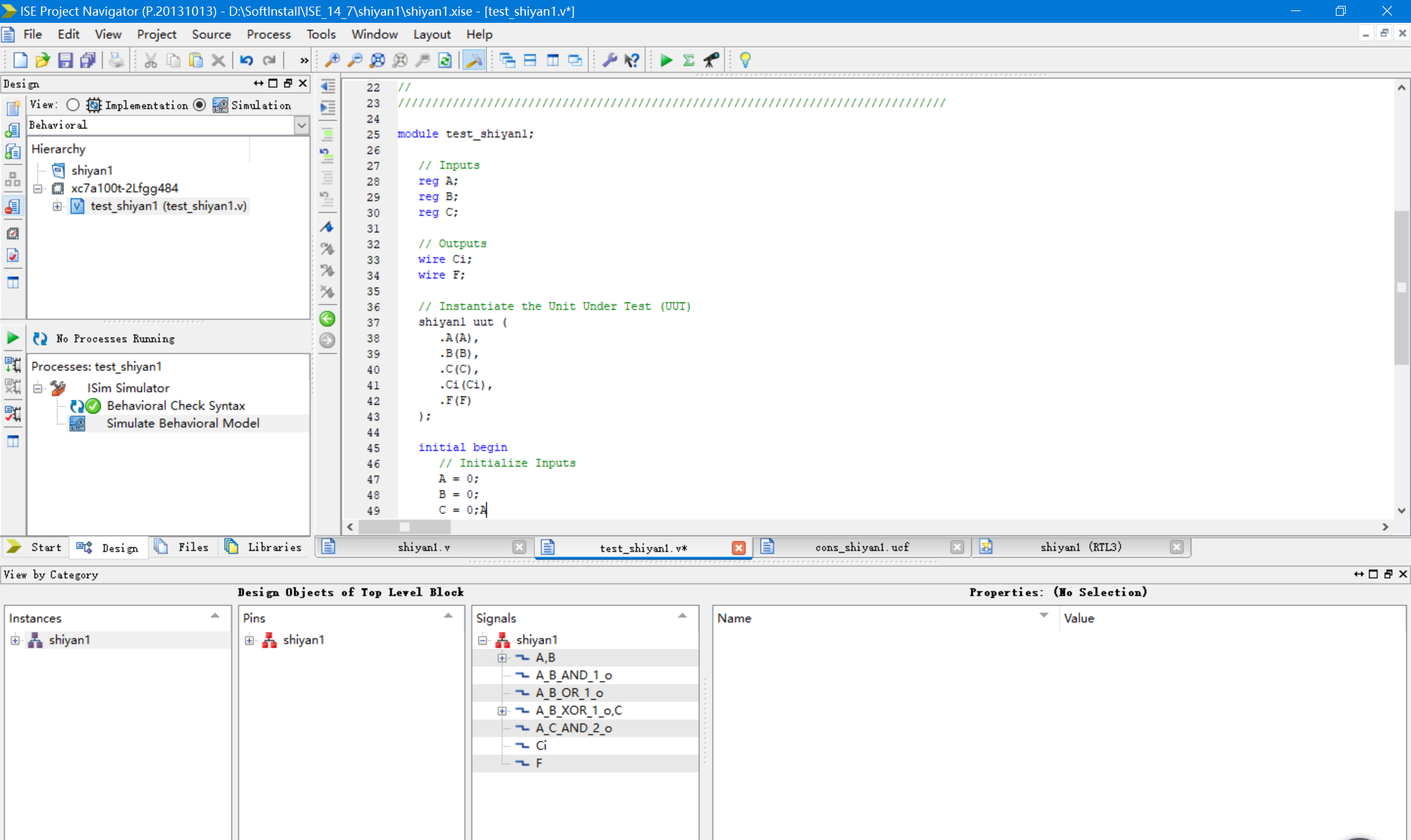 用Xilinx ISE创建Verilog工程并烧录【杭电计组实验一全加器】 - 知乎