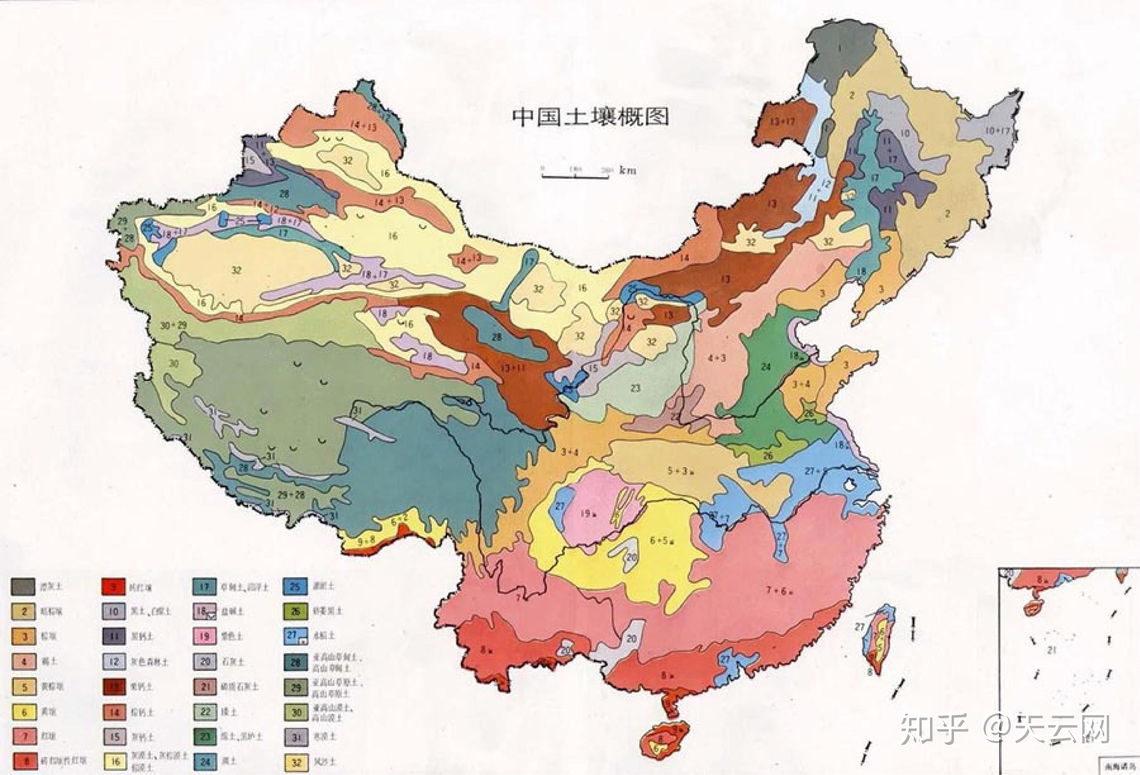 中国15种主要土壤类型和具体分布地区_降水量