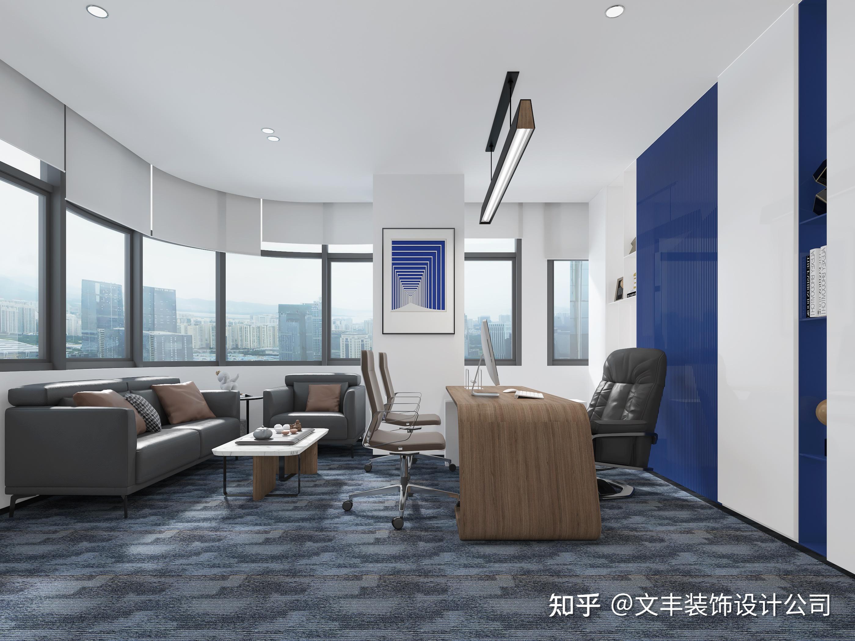 办公室如何合理布局?如何摆放4张办公桌,和一个茶几? - 知乎