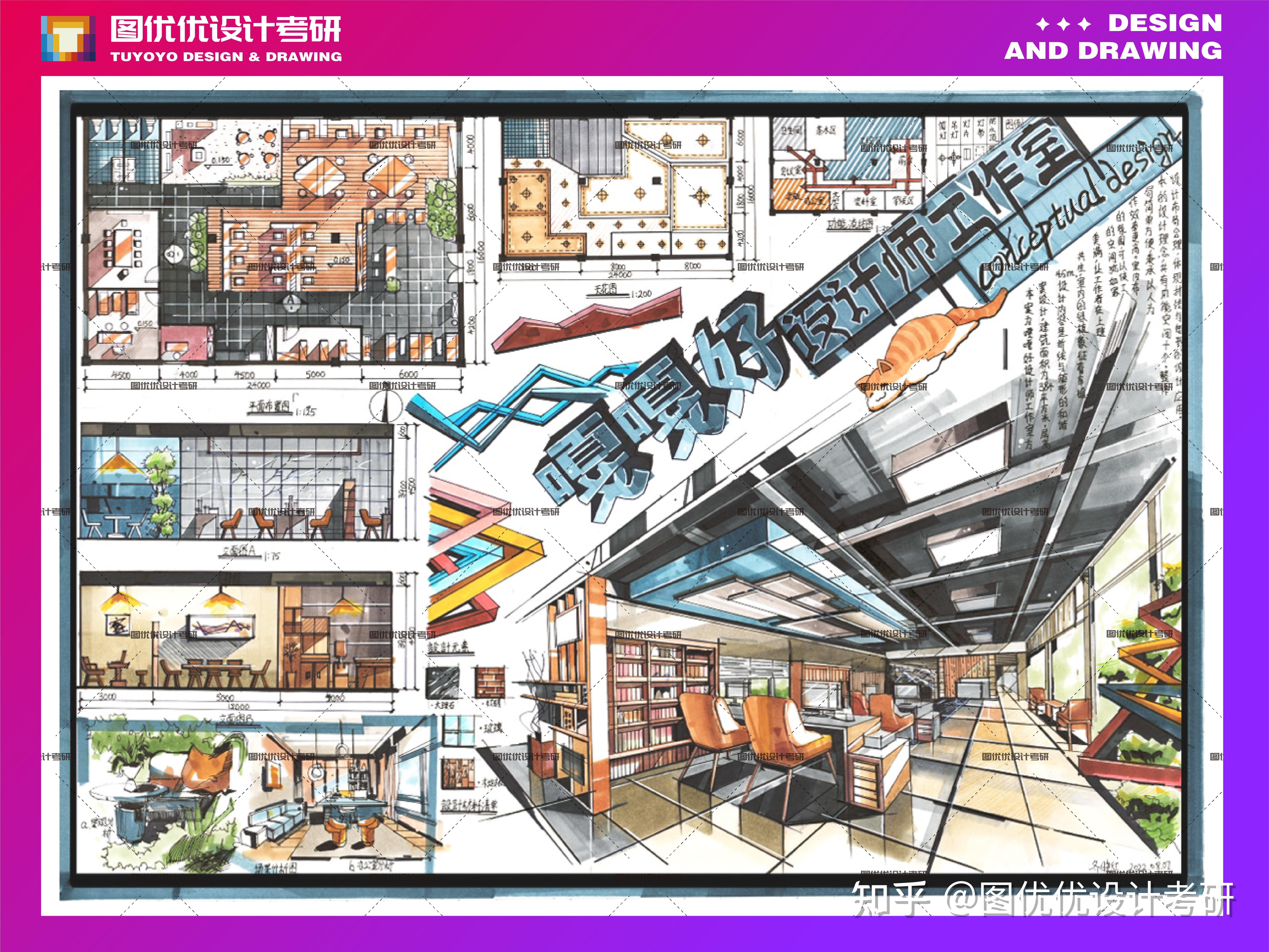 2023年天津理工大学环境设计手绘真题详解不容错过图优优带你来看