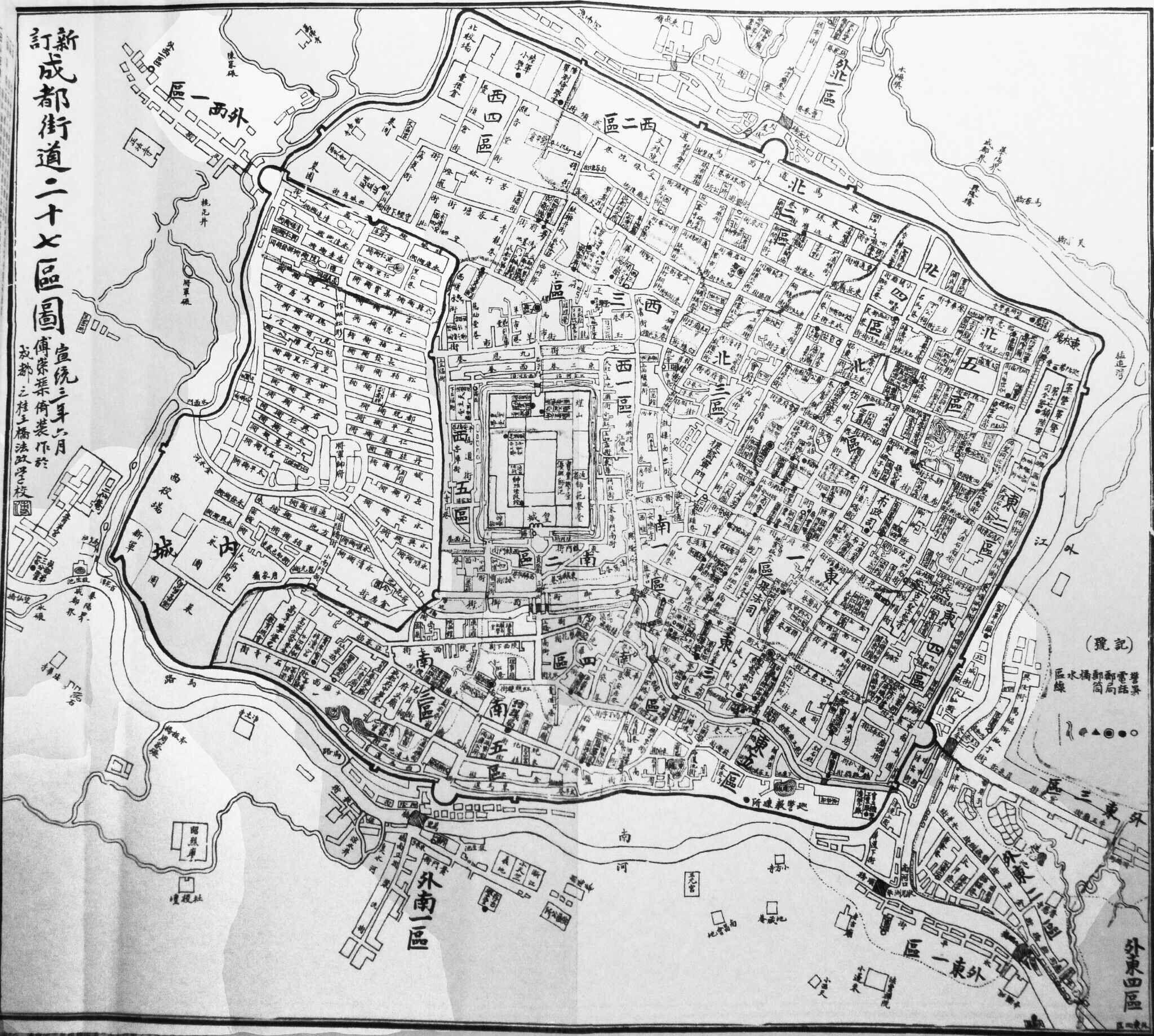先附清朝老地图一张 清朝末年的一篇儿歌《唱成都》,特别老成都,江湖