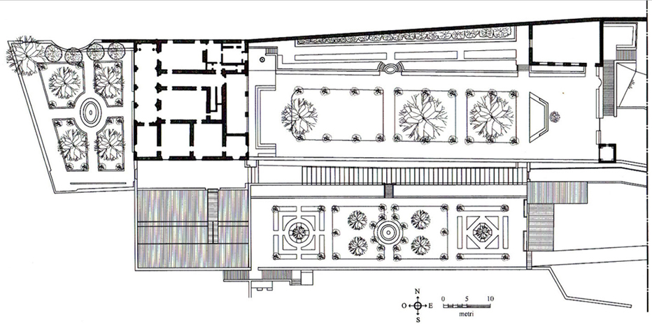 衬托出来,例如villa medici in fiesole——被誉为中世纪庄园乃至