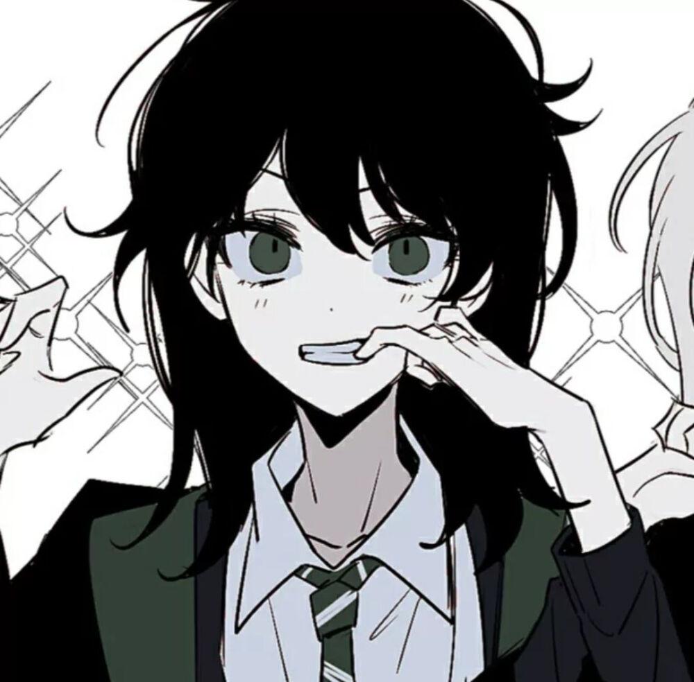 求黑白色系的动漫闺蜜头像