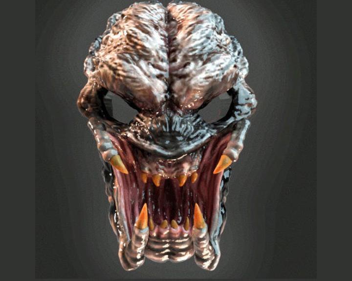 铁血战士野性捕食者面罩3d打印模型