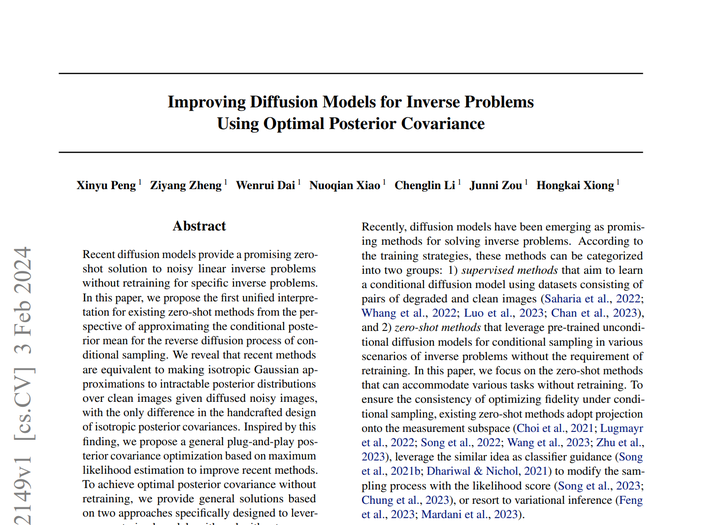 Improving Diffusion Models for Inverse Problems Using Optimal Posterior ...