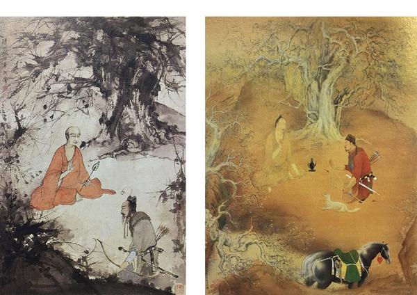 著名日本画家 畠中 光享画伯作品 座 柴犬