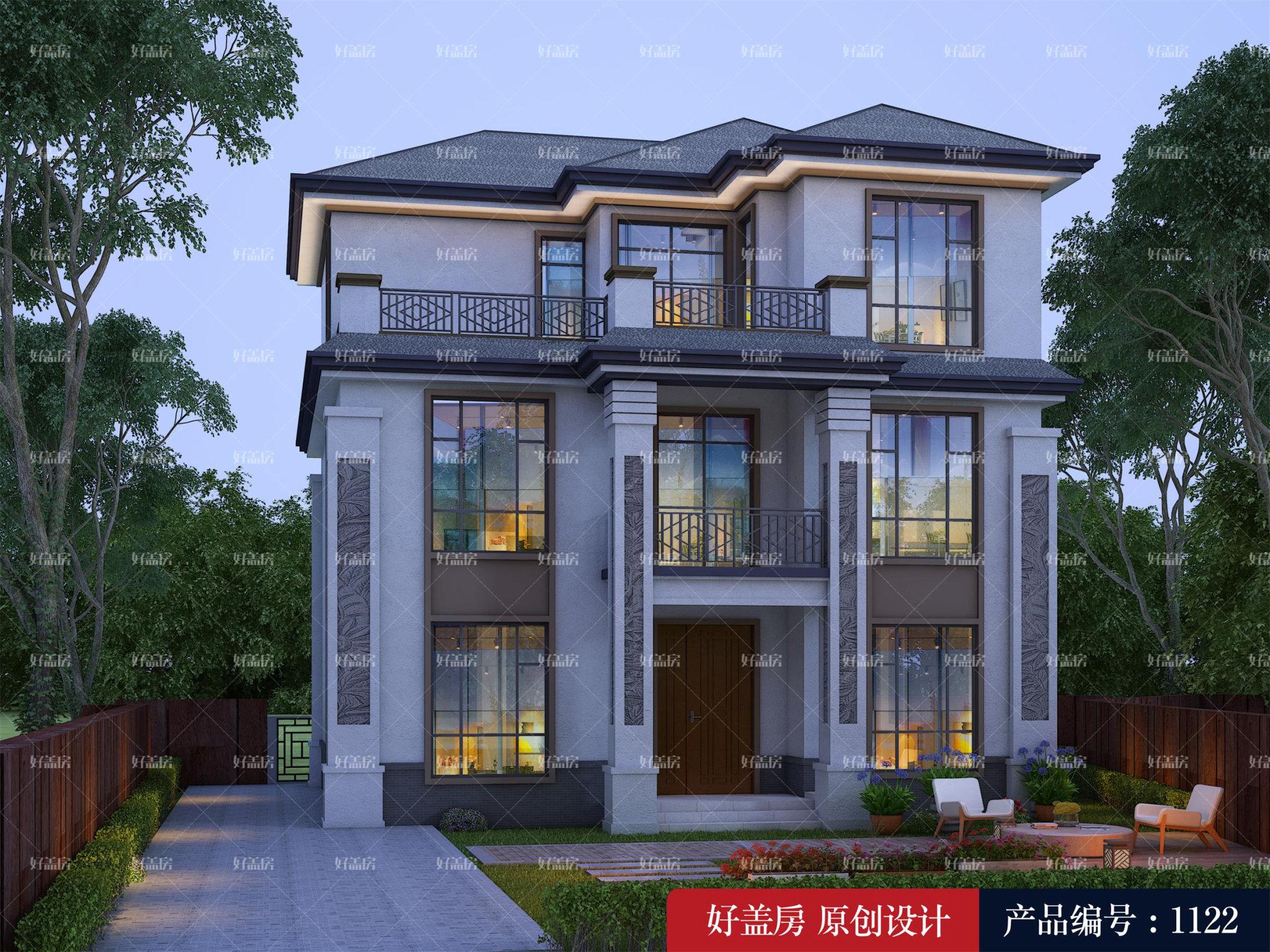 占地120平米农村二层半别墅