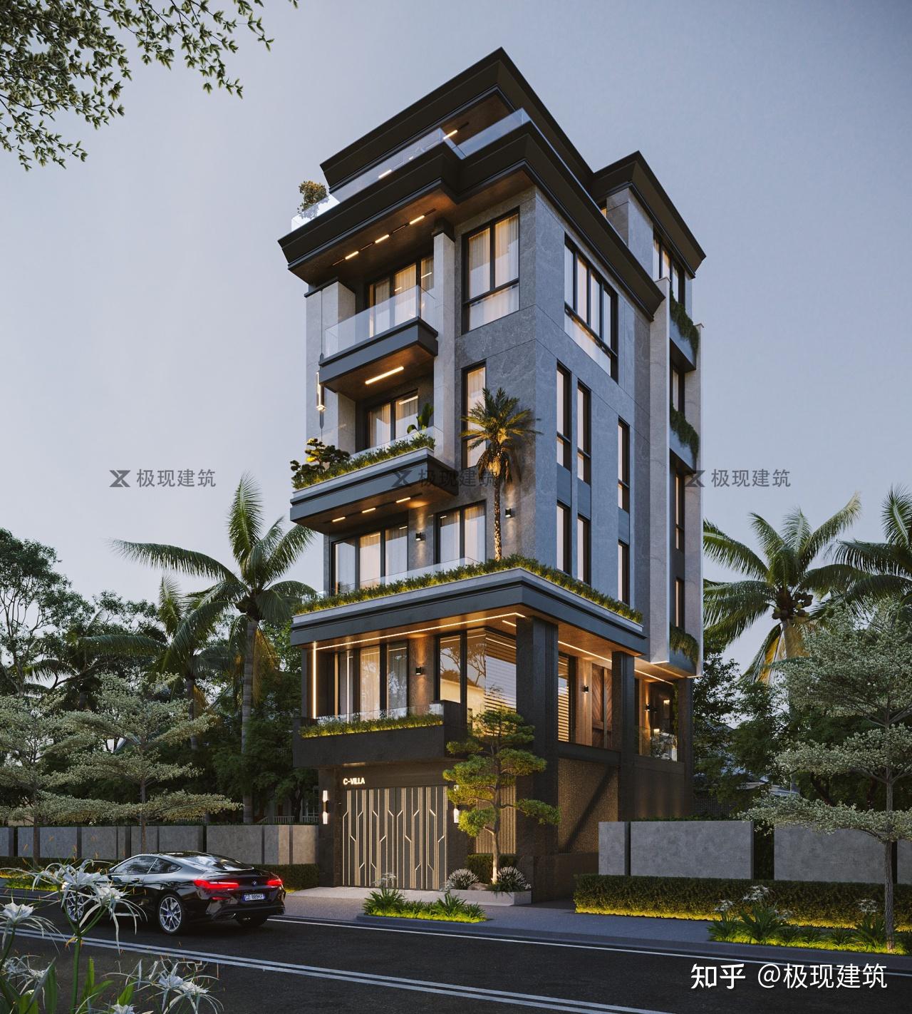 广东潮州丨小面宽六层现代风格自建别墅 - 知乎