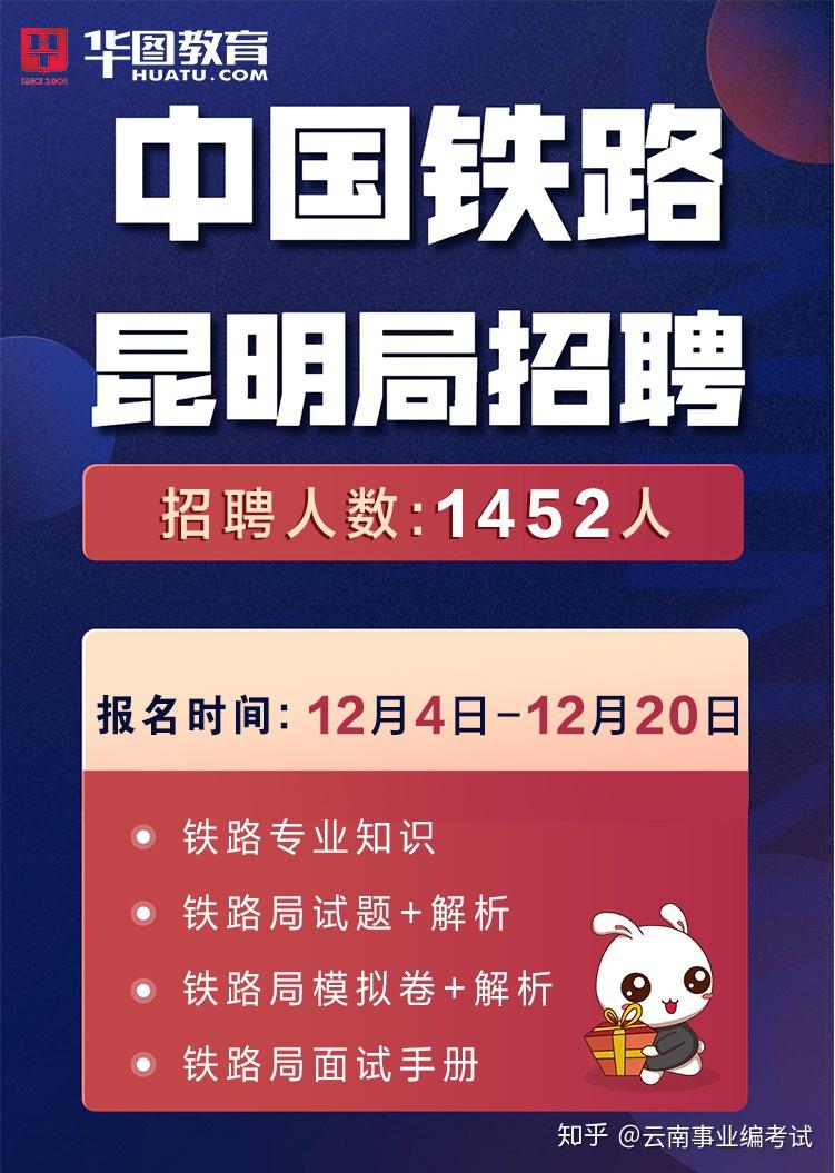 三,中国铁路昆明局集团有限公司2020年全日制大学毕业生招聘公告