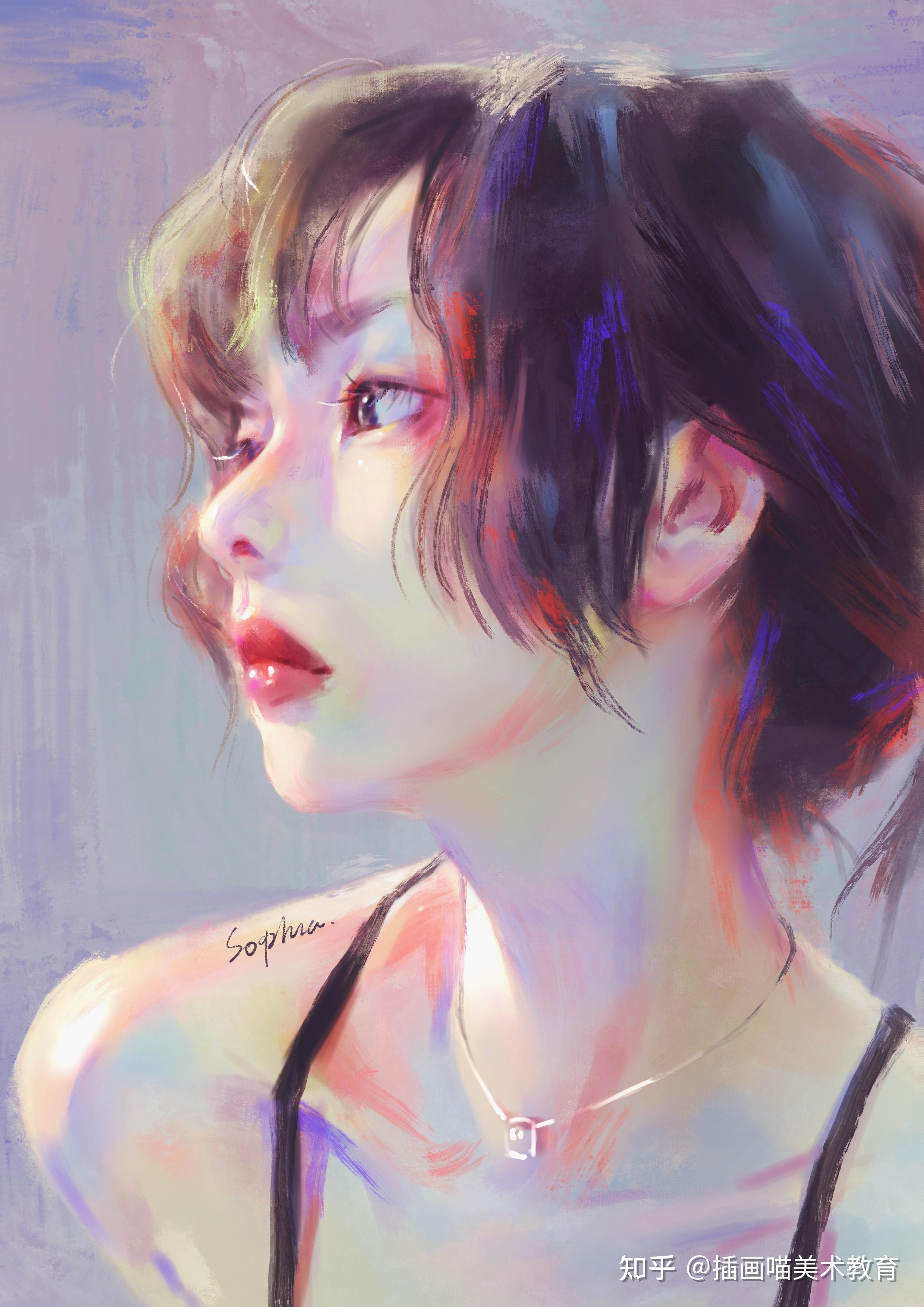 氛围感到底怎么营造光影运用到极致的一组绝美人物插画作品