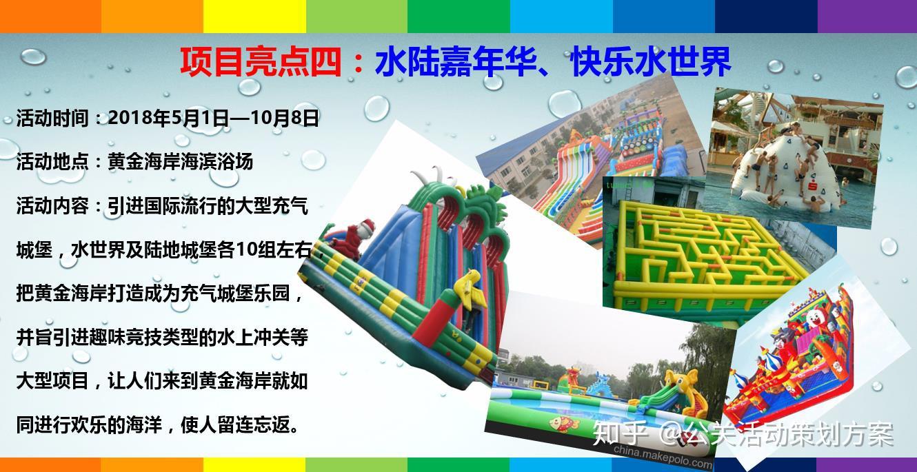 海滨浴场水上乐园嘉年华2018黄金海岸充气嘉年华活动方案38页ppt海滨