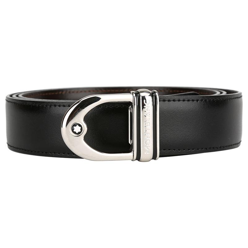 原价￥2390现价￥1899montblanc万宝龙男士经典系列半圆形双面皮带