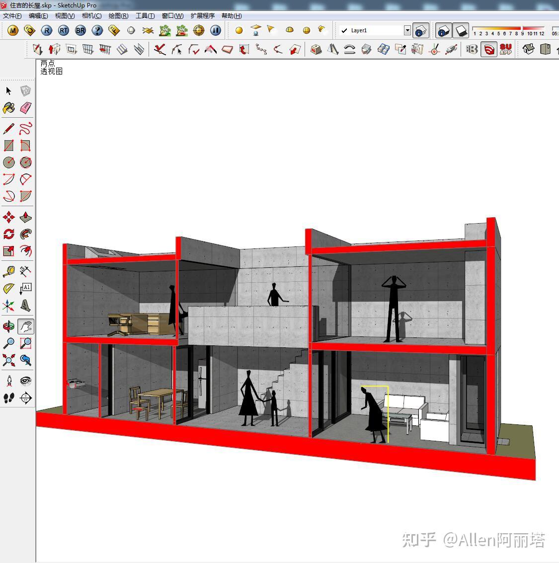house住吉的长屋cad图纸数据 su模型 - 知乎