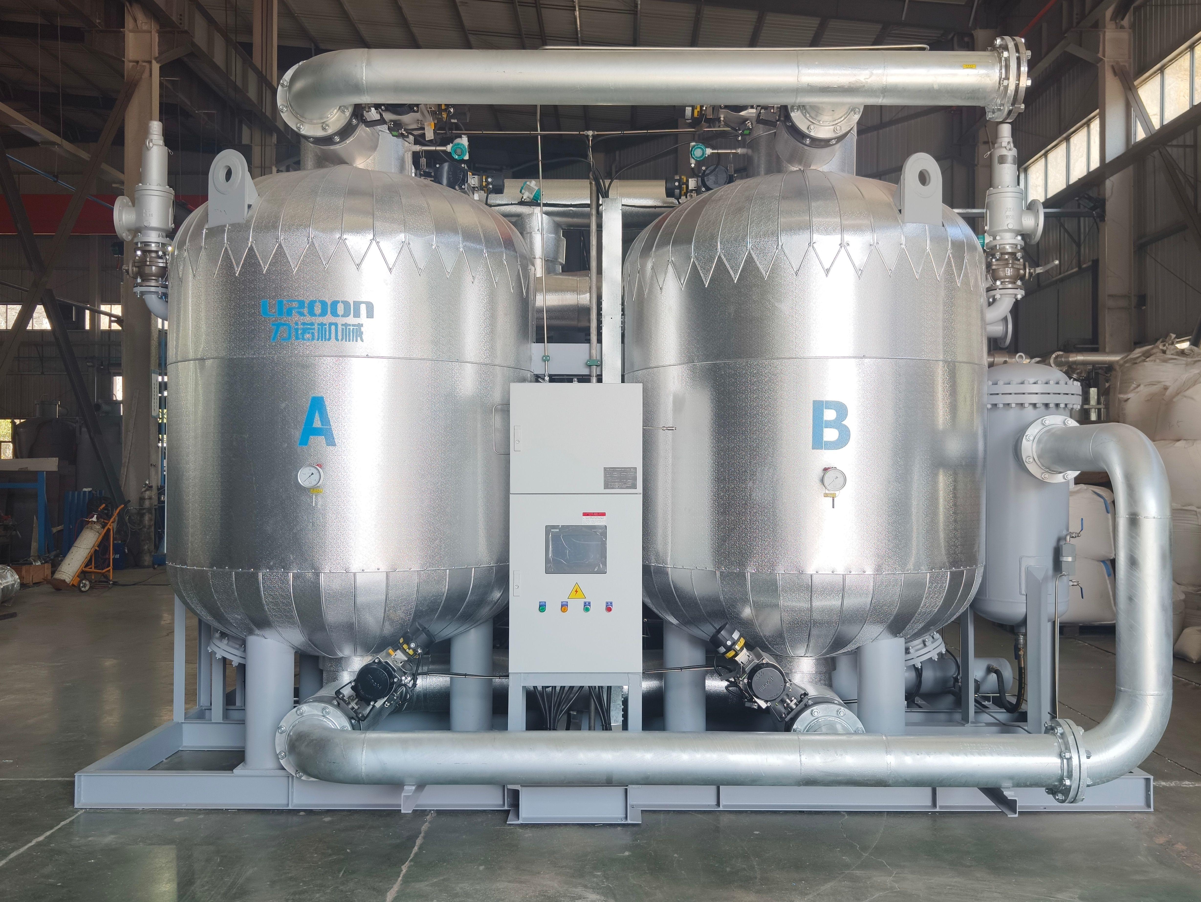 自主研发的零气耗压缩热干燥机交付使用