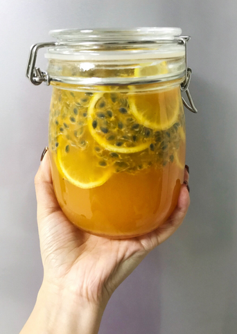 范爷同款——柠檬百香果蜂蜜水,一起白成一道光