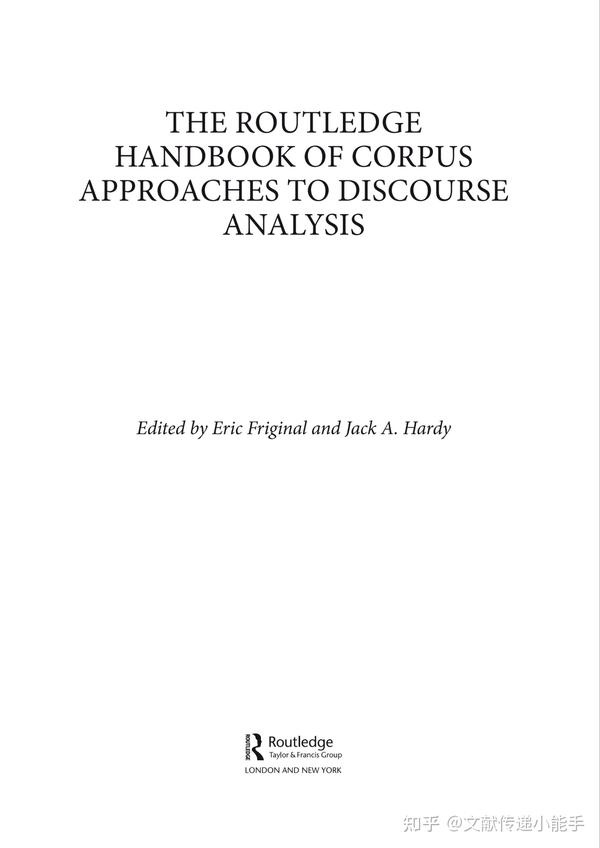 The Routledge Handbook Of Corpus Approaches To Discourse Analysis By ...