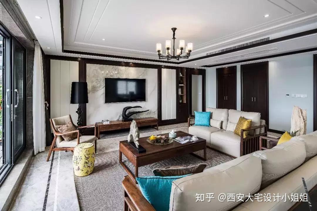 42款新中式客厅电视墙，聪明人这样科学搭配，一进门就被迷住了！ - 知乎