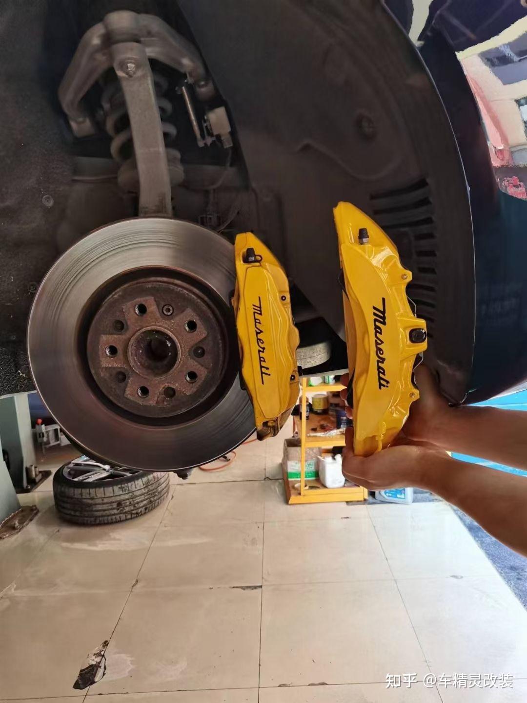 (玛莎拉蒂总裁刹车改装)brembo大六活塞卡钳,完美制动,帅得一比