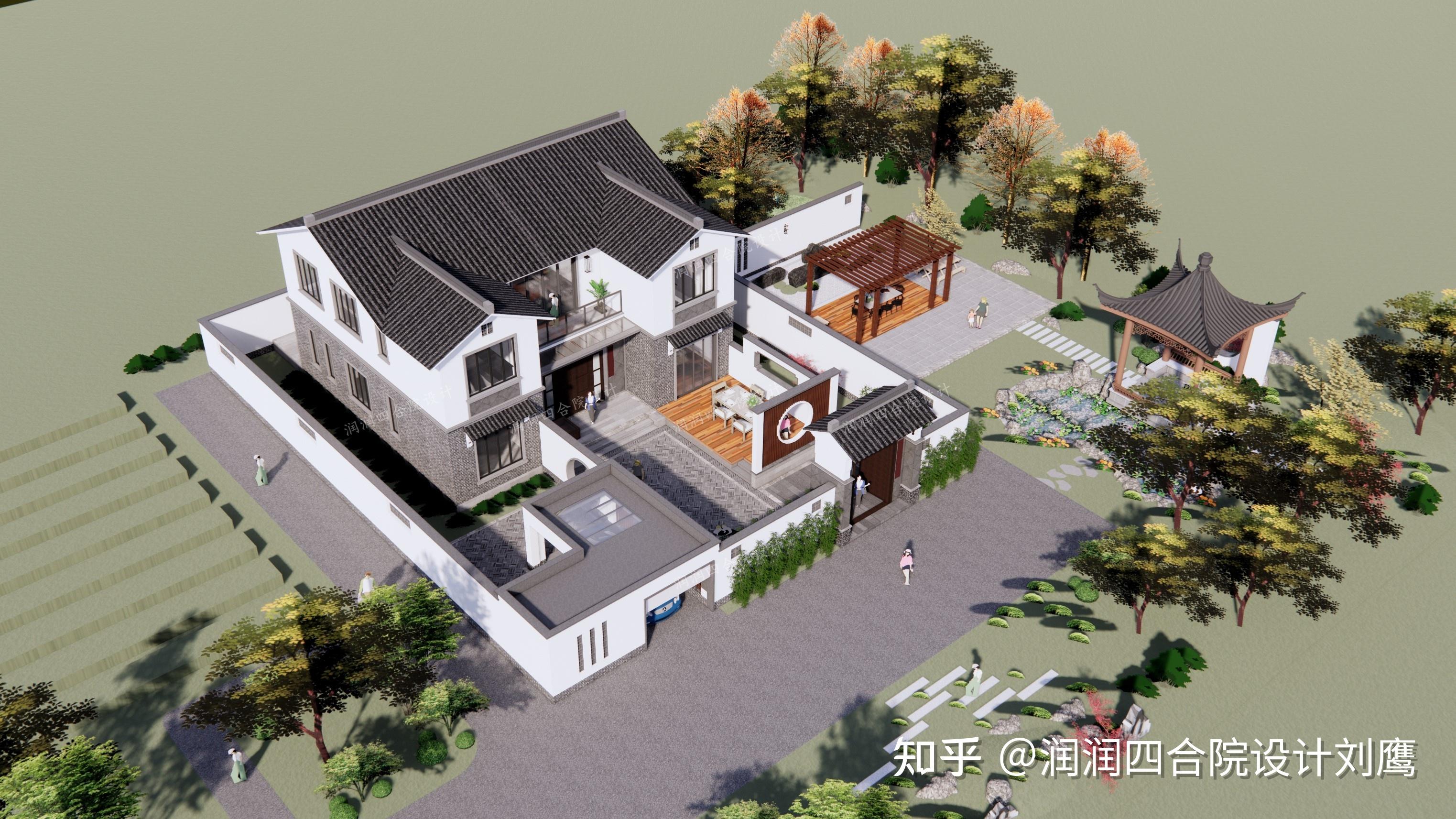 润润四合院设计:农村建中式,一定要看这4款现代四合院别墅设计方案含建成照片 - 知乎