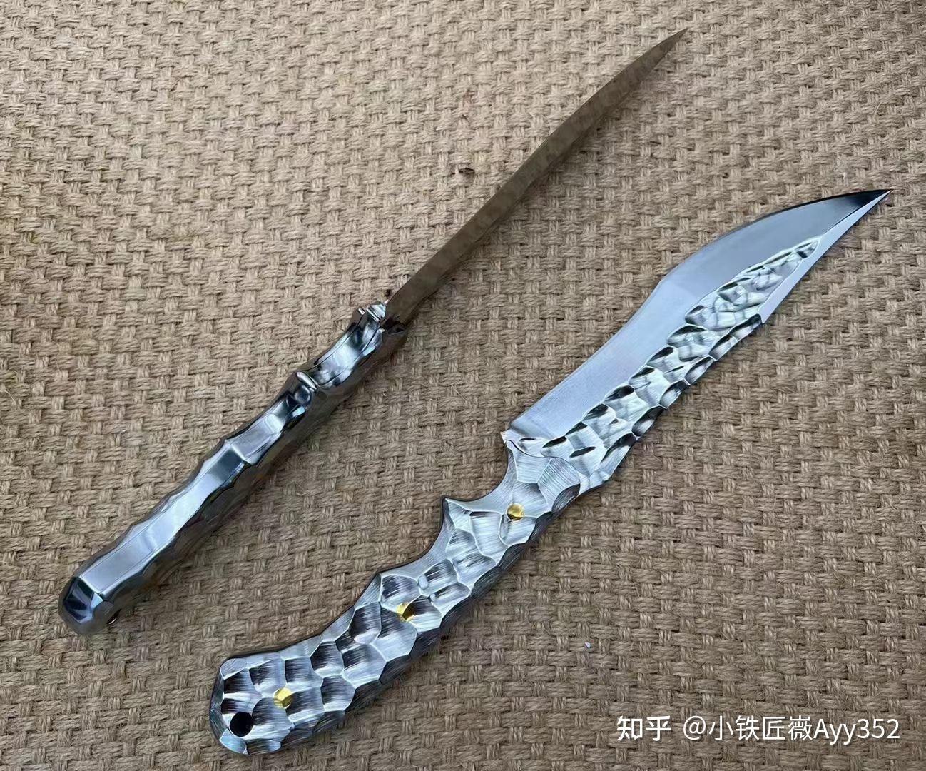 寒冰女神匕首短刀vg10钢一体龙骨镜面陨石纹