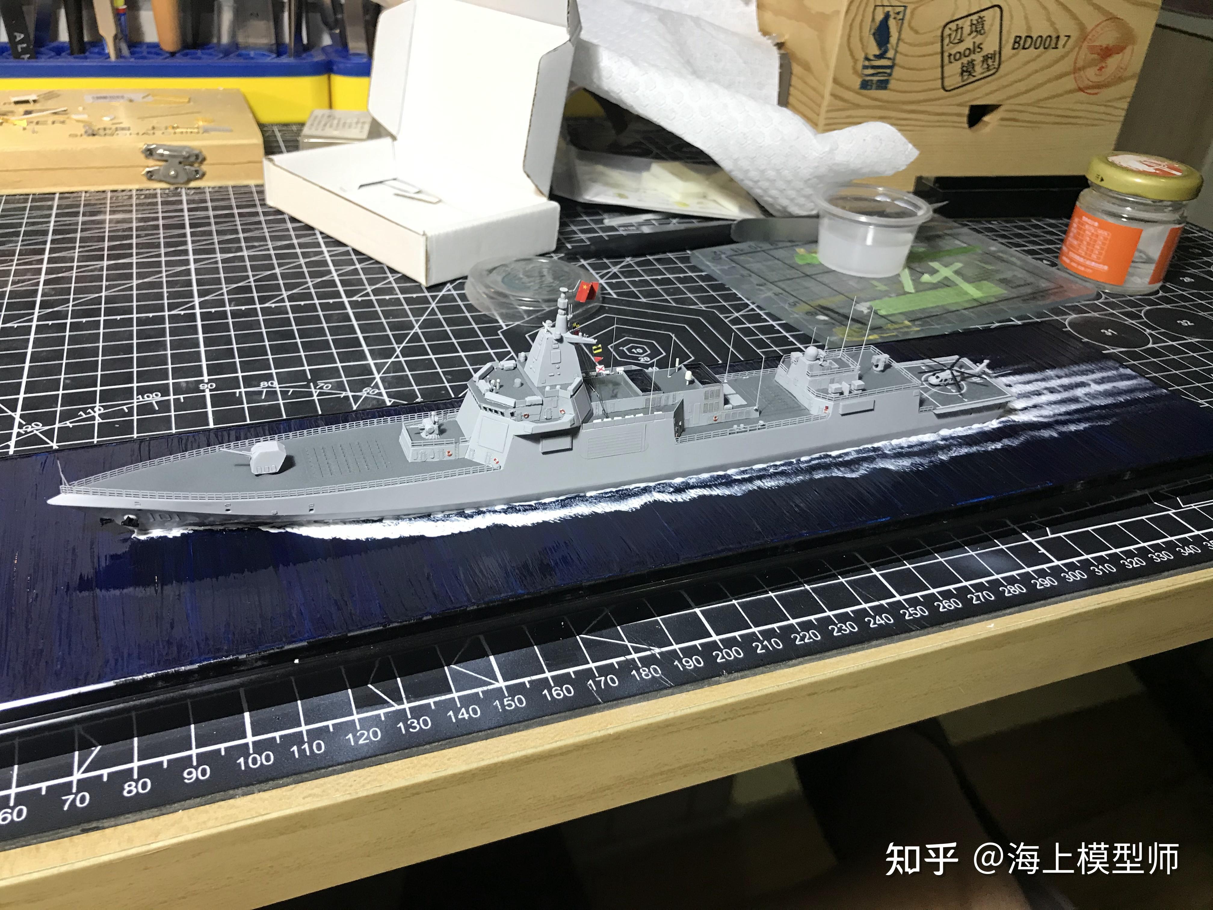 「手工船模」1/700 中国海军055型大型驱逐舰 #101 南昌号 - 知乎