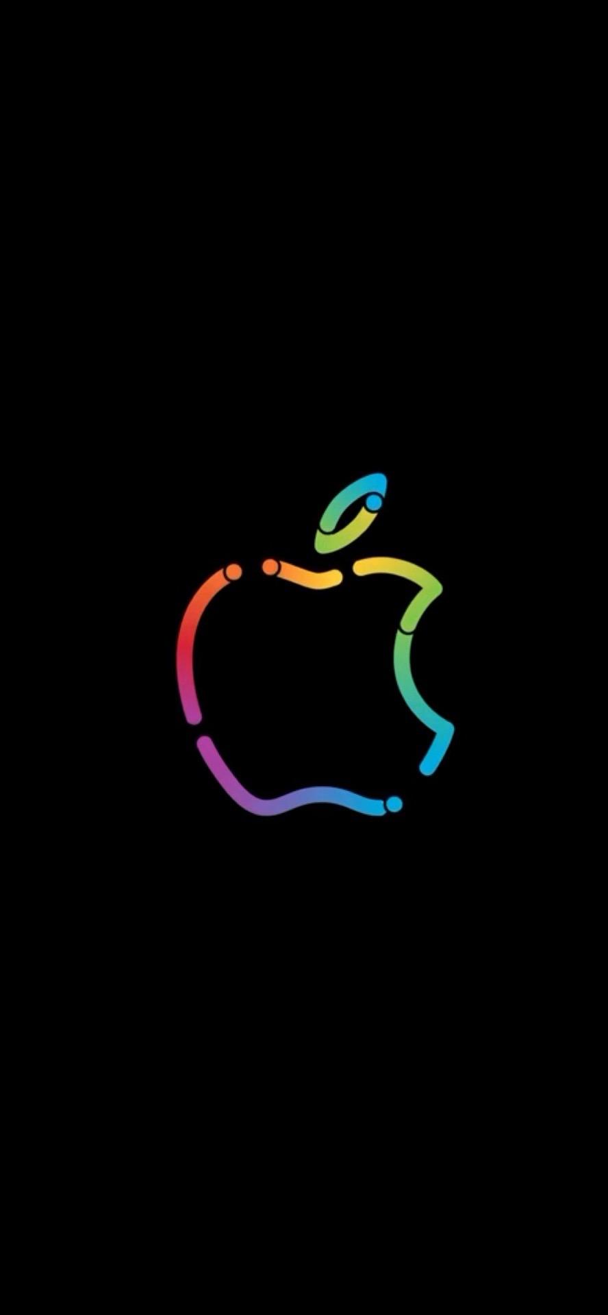 苹果手机logo黑底图片