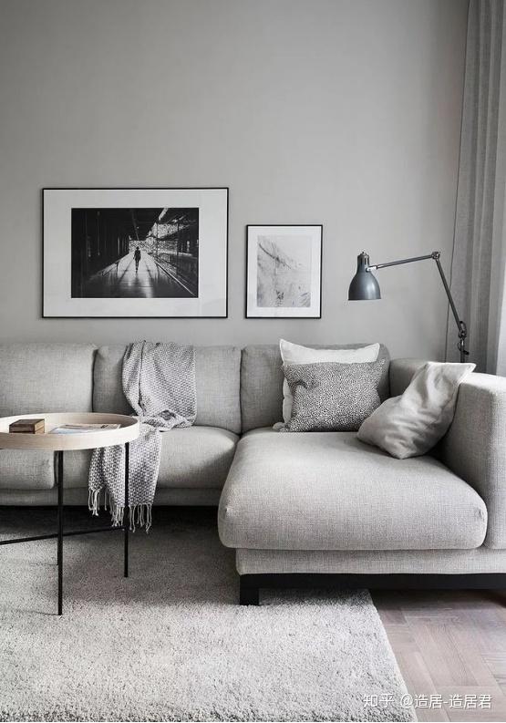 浅灰色家具搭配效果图图片