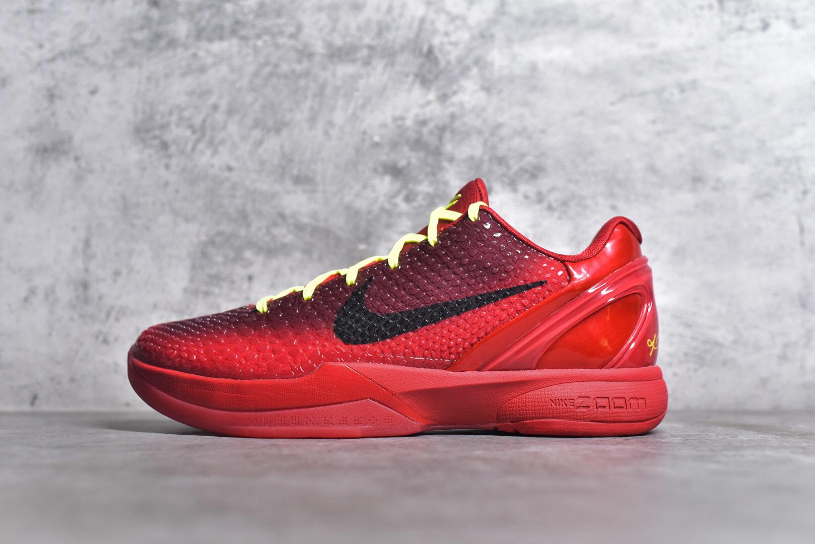 耐克科比六代红黑反转nikekobe6protroreversegrinch青蜂侠篮球鞋