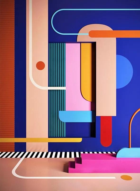 90后美女设计师梦幻般的色彩构成征服了设计界