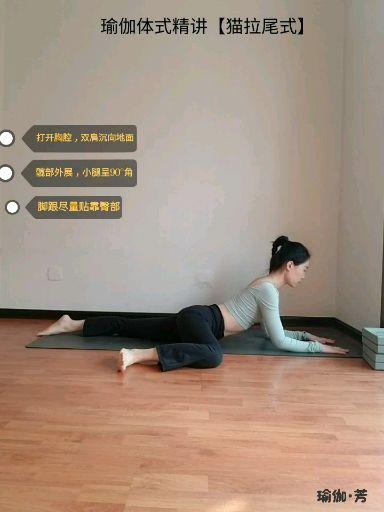 瑜伽体式精讲100讲-初级瑜伽体式第78式:猫拉尾式