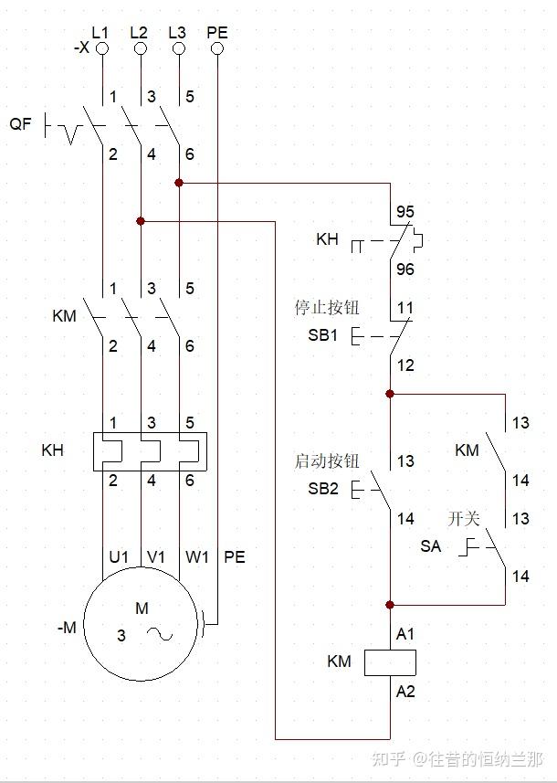 电动机点动实物接线图图片