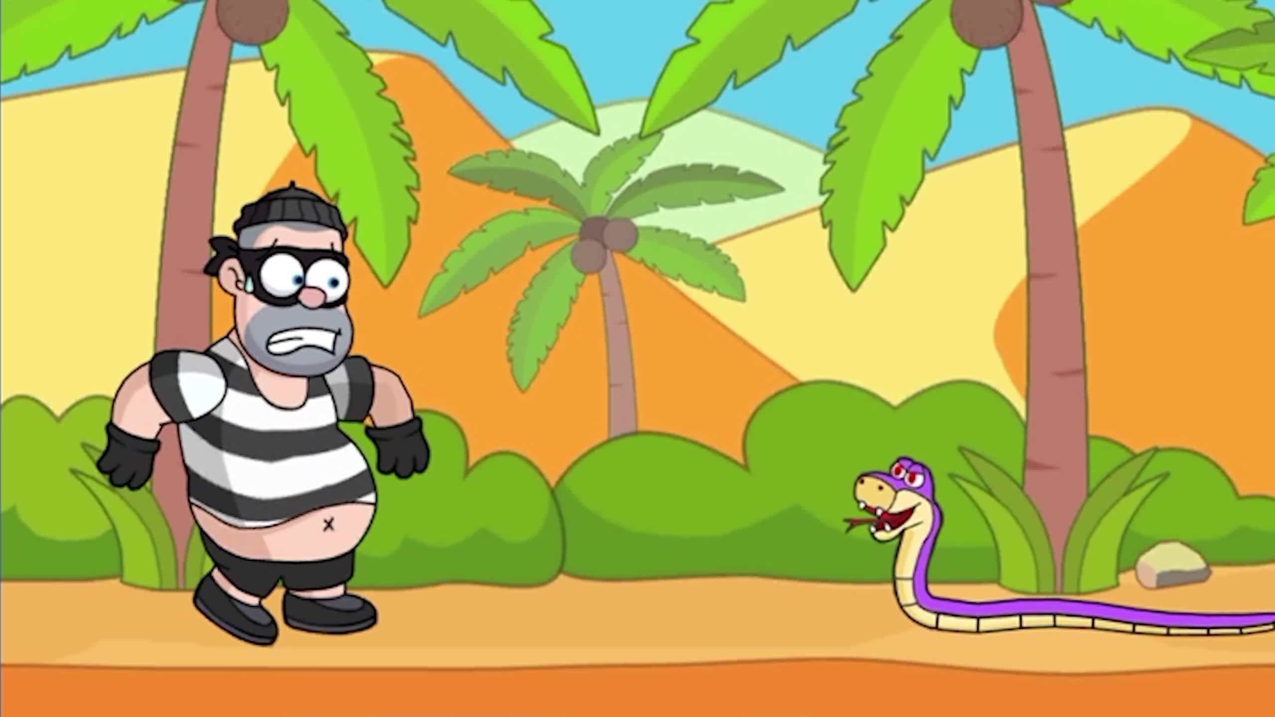 益智小游戏小胖哥闯进了银行金库顺手拿一点就够花一辈子