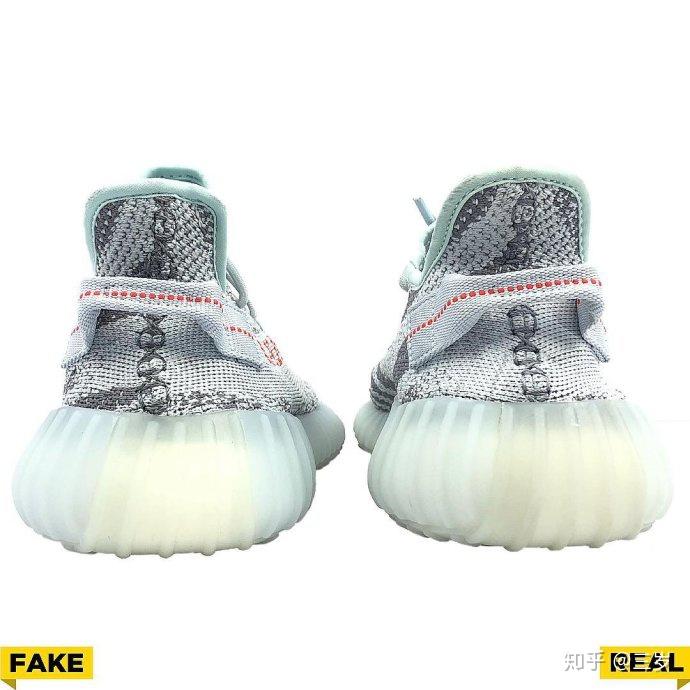 yeezy350v2冰蓝斑马椰子的真假对比鉴定