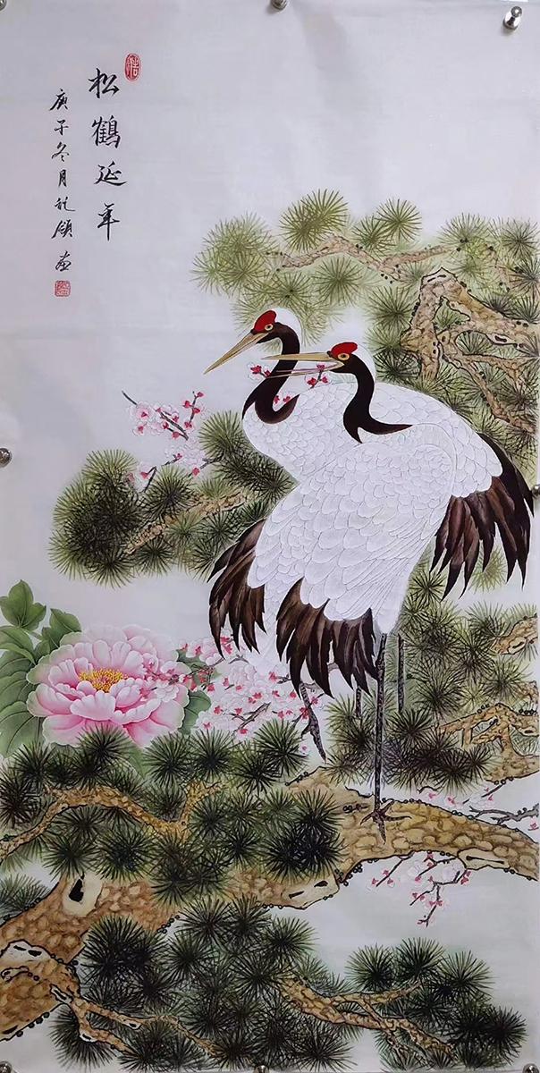 画家胡记领花鸟画作品欣赏