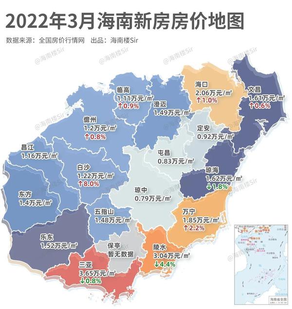 3月海南房价地图出炉!海口均价2万+,新房最高2.8万/㎡ - 知乎